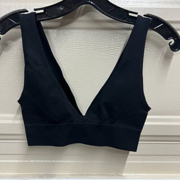 WeWoreWhat Revolve Womens Double V-neck Knit Bralette Xtra Small in Black - Picture 4 of 8